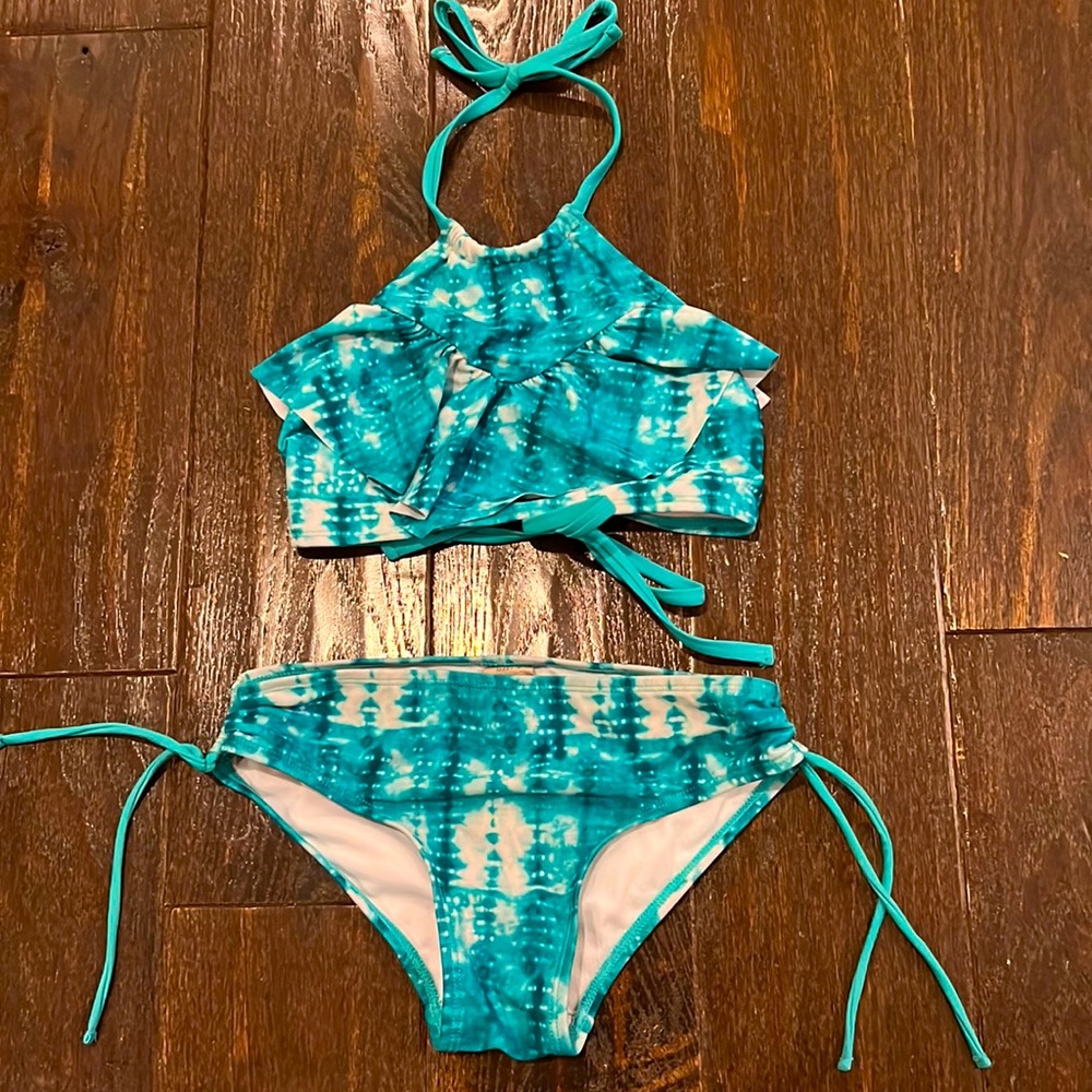 Kami teal tie dye bikini size 8